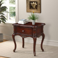 High quality solid wood accent bedside lightstand table with drawers